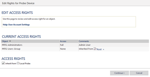 Different Access Rights for a Firewall in the Device Tree Depending on User Groups