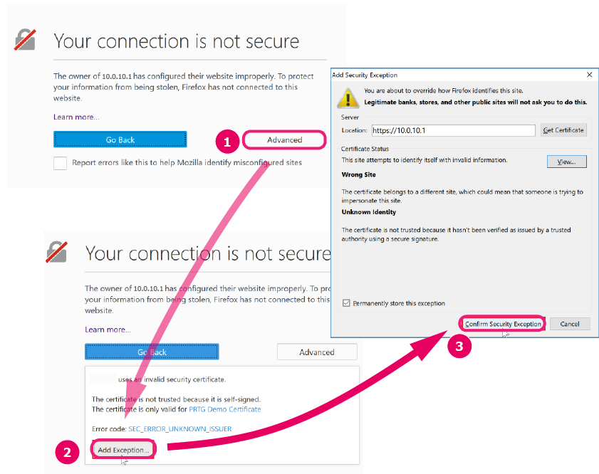 SSL Warning in Firefox