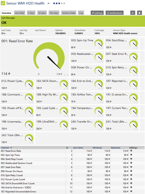 WMI HDD Health Sensor